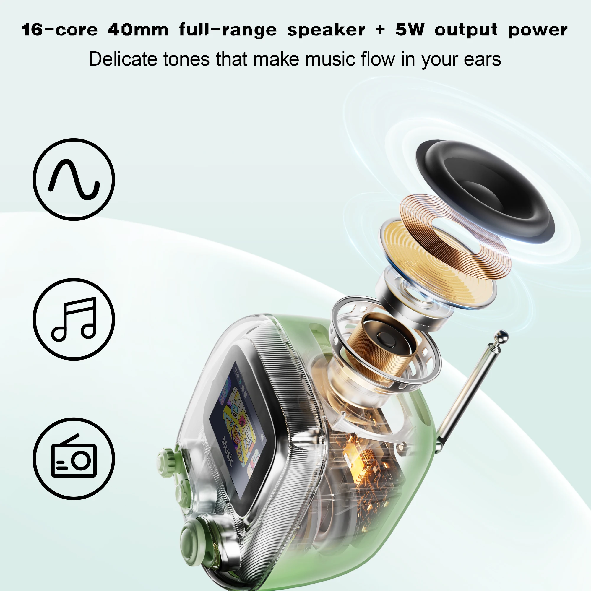 Divoom Tiivoo-2 Retro Pixel Bluetooth Speaker with Photo Album Display